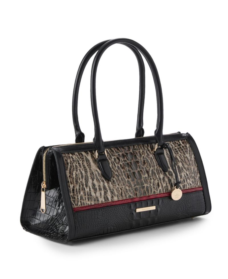 Sophia Ocelot Calgary Large Leather Satchel Bag