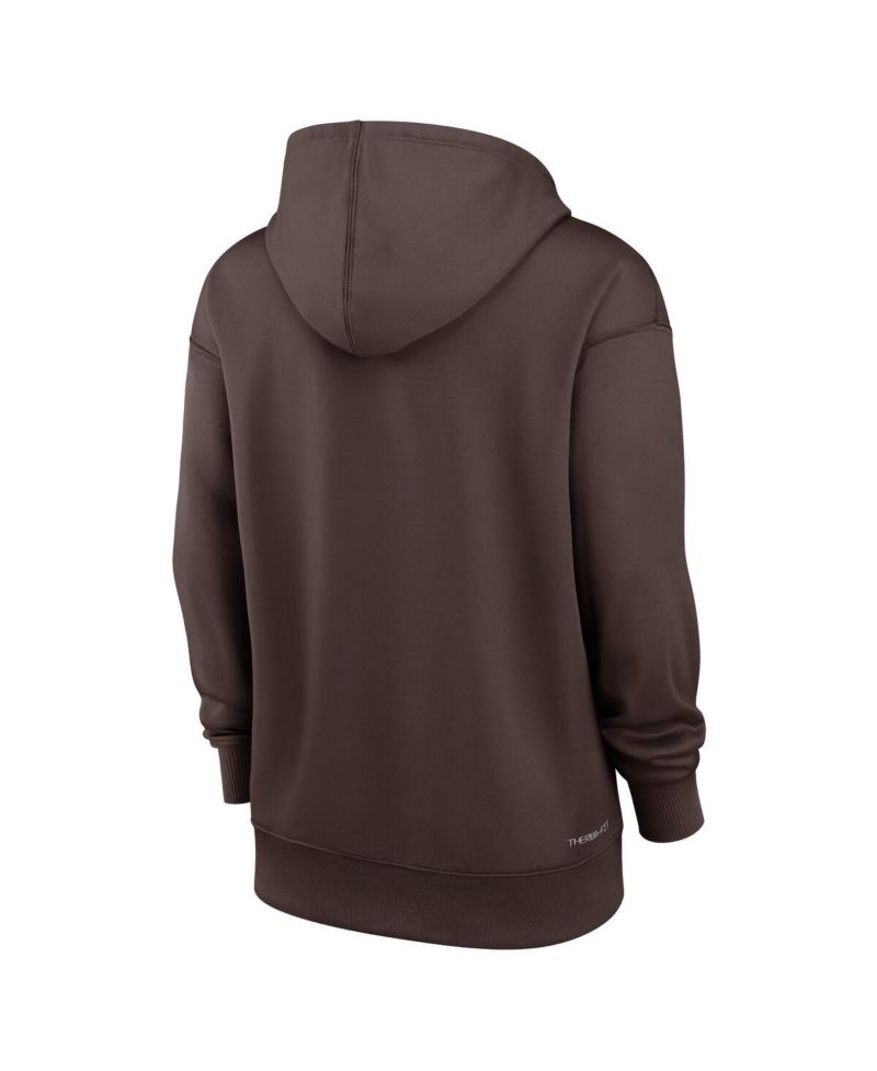 Women's Brown San Diego Padres Authentic Collection Performance Pullover Hoodie