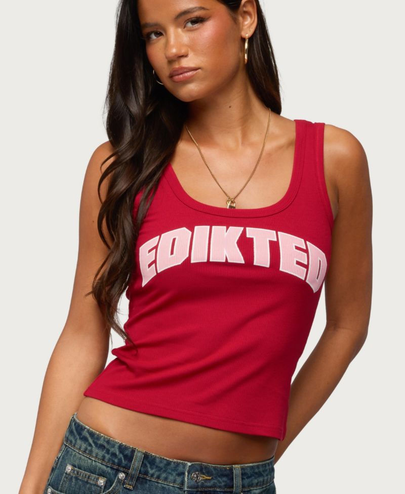 Women's Girly Ribbed Tank Top