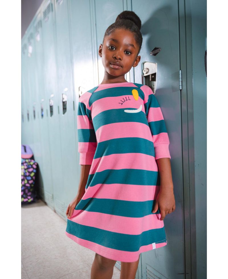 Big Girls (6-14) Engineer Stripe Dress