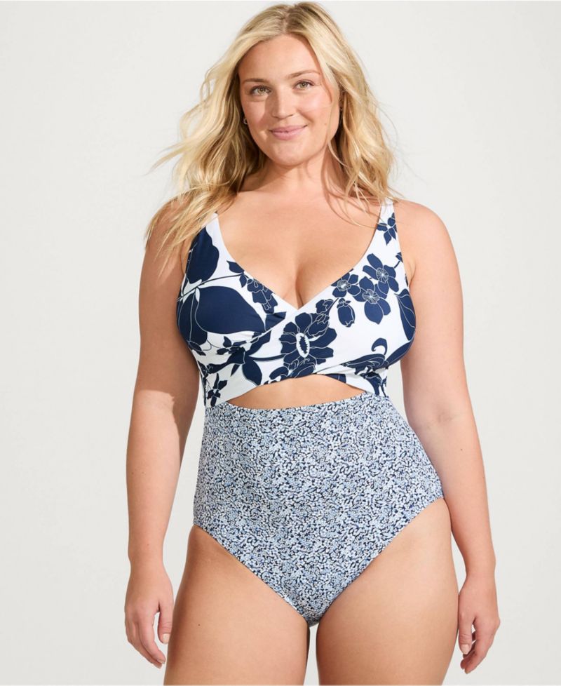 Women's Wrap Monokini High Leg One Piece Swimsuit