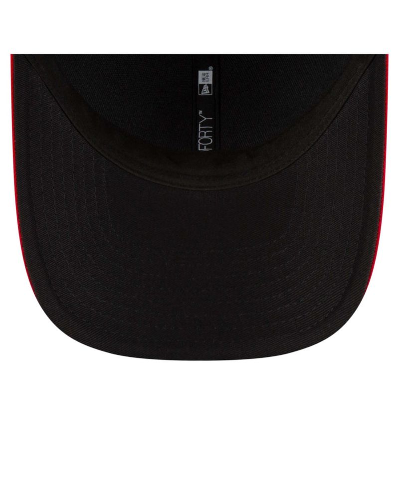 Men's Red/Black Cleveland Guardians Replica 9FORTY Adjustable Hat