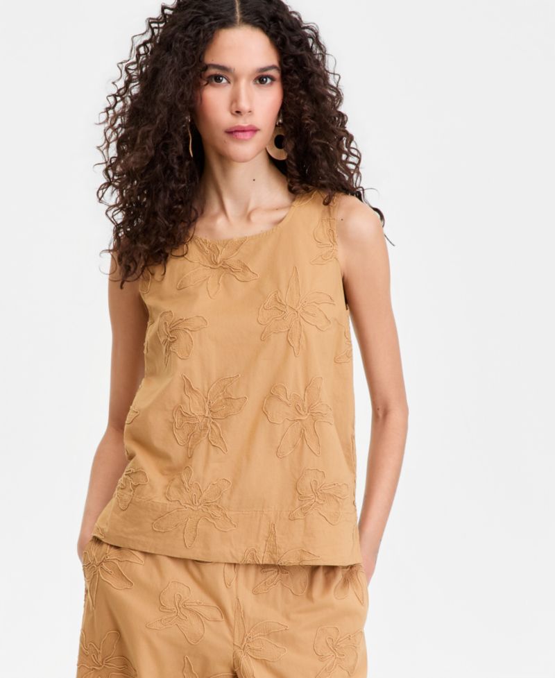 Women's Embroidered Sleeveless Top
