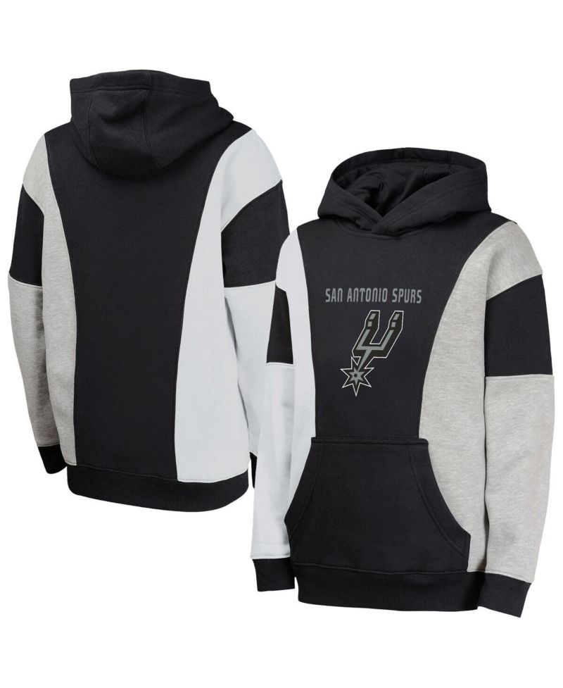 Big Boys and Girls Black San Antonio Spurs Ace In the Hole Pullover Hoodie