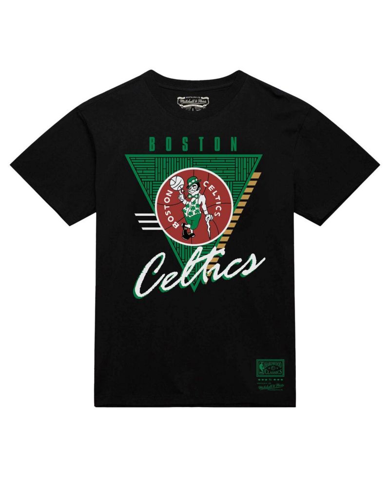 Men's Black Boston Celtics Worldwide Collection Tri-Logo T-Shirt
