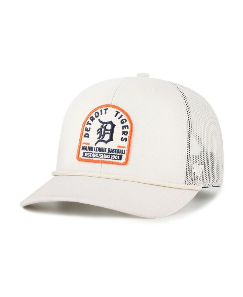 Men's Cream Detroit Tigers Gravestone Adjustable Trucker Hat