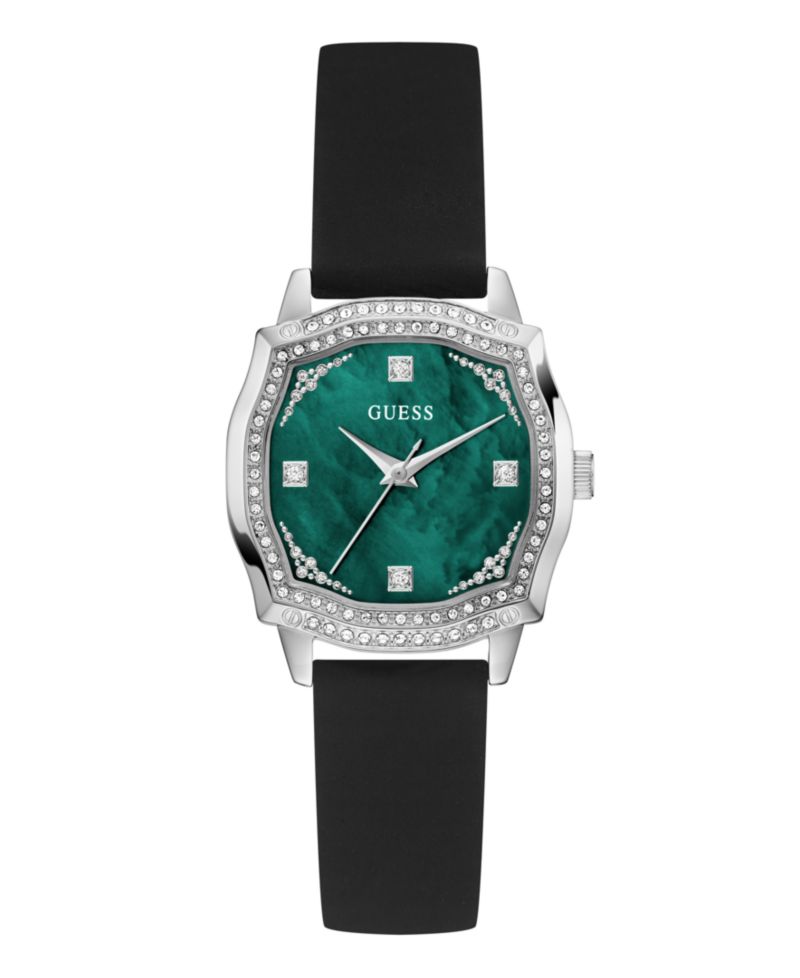 Women's Black Silver Tone Analog Watch, 32mm