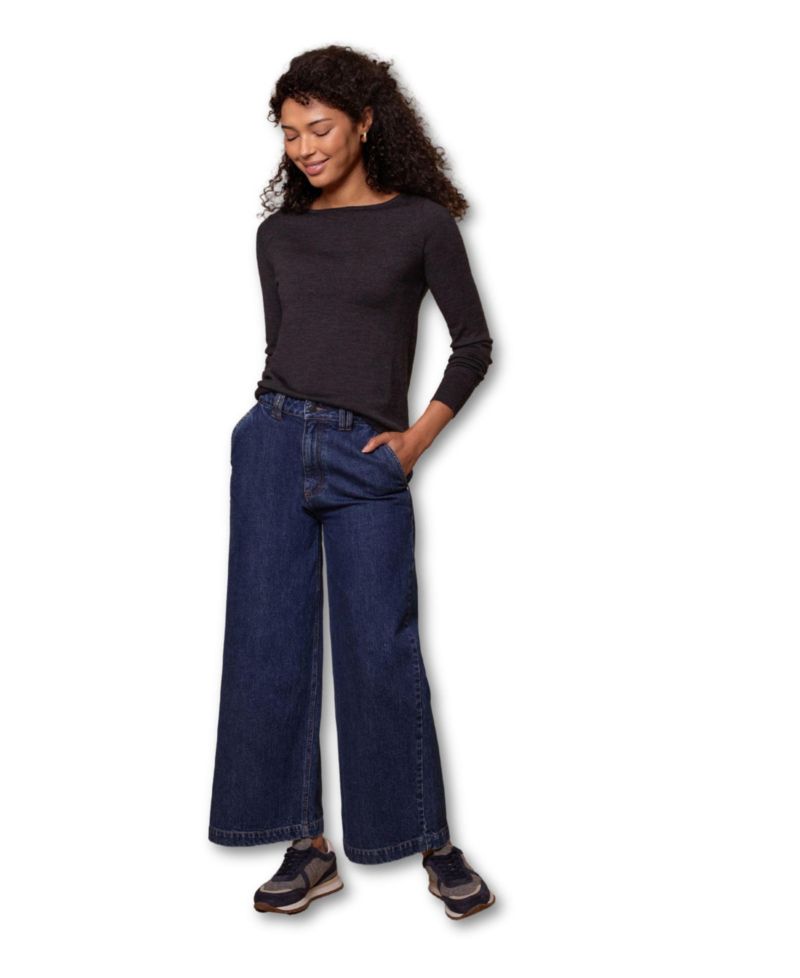 Women's Crop Wide Leg Trousers