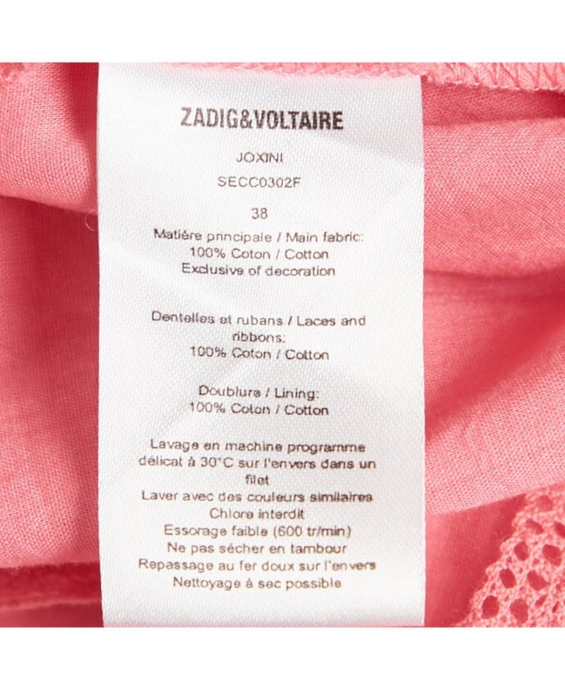 Women's Pink Cotton Lace Trimmed Joxini Mini Skirt