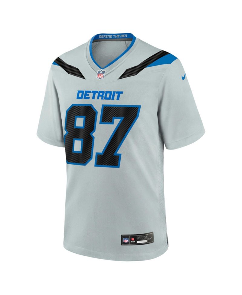 Men's Sam Laporta Silver Detroit Lions 2026 Rivalries Collection Game Jersey