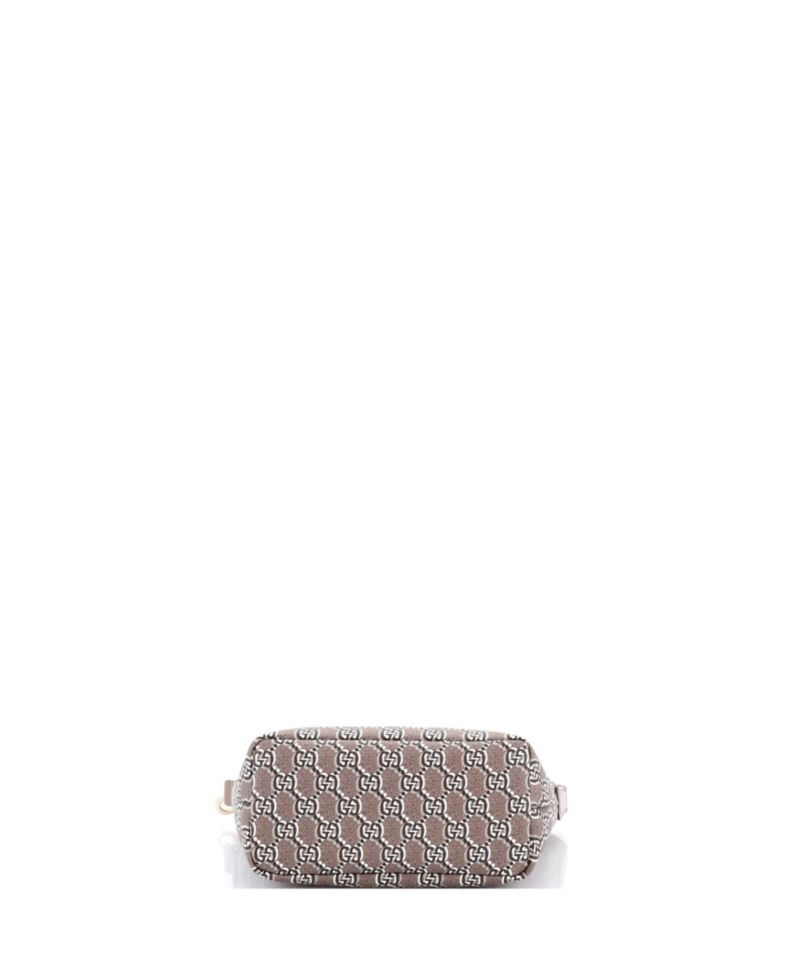 Super Mini Ophidia Zip Shoulder Bag GG Shadow Coated Canvas