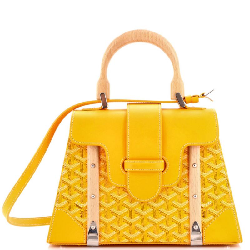 PM Saigon Top Handle Bag Coated Canvas with Leather