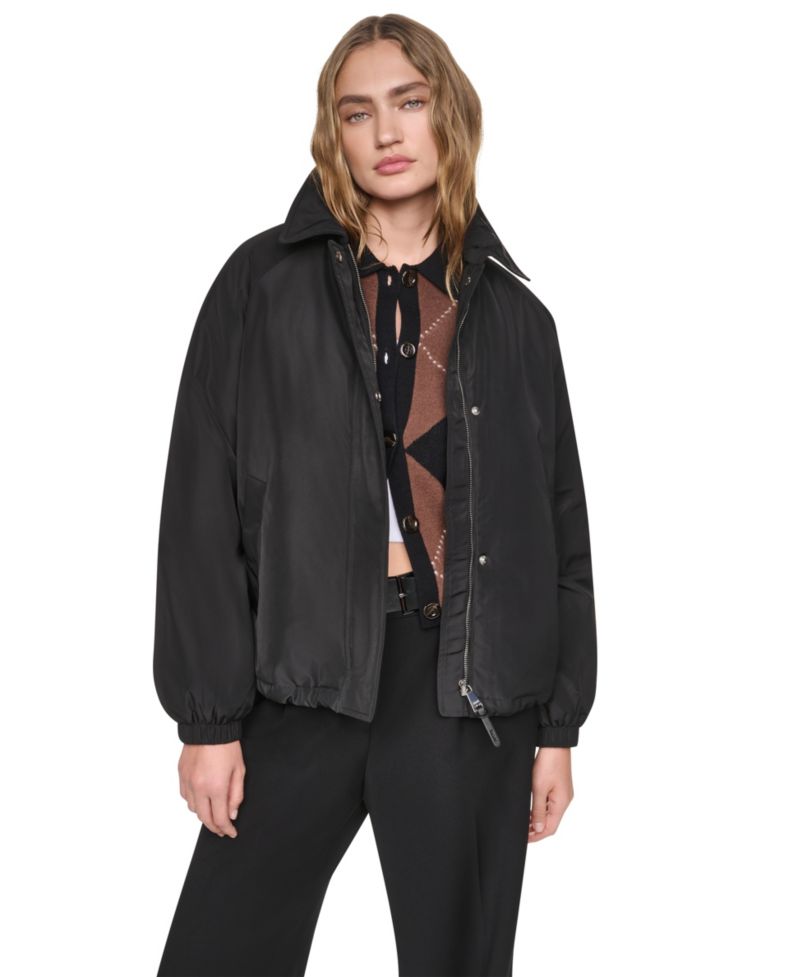 Women's Hooded Bubble Hem Rain jacket
