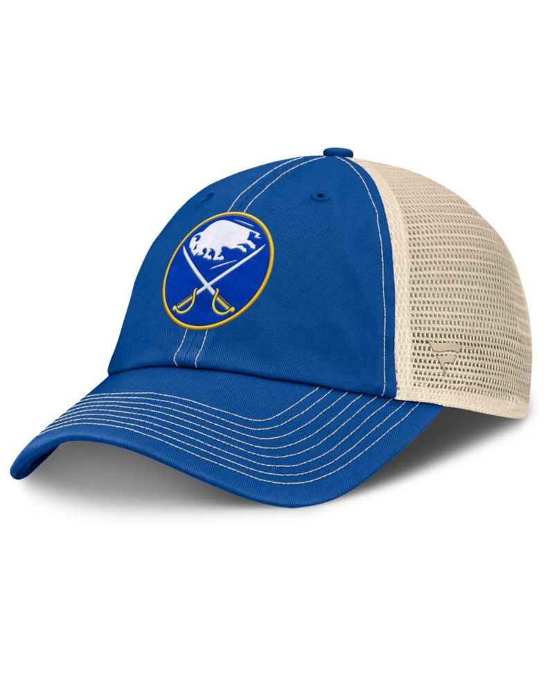 Men's Royal/Natural Buffalo Sabres Rival Trucker Adjustable Hat