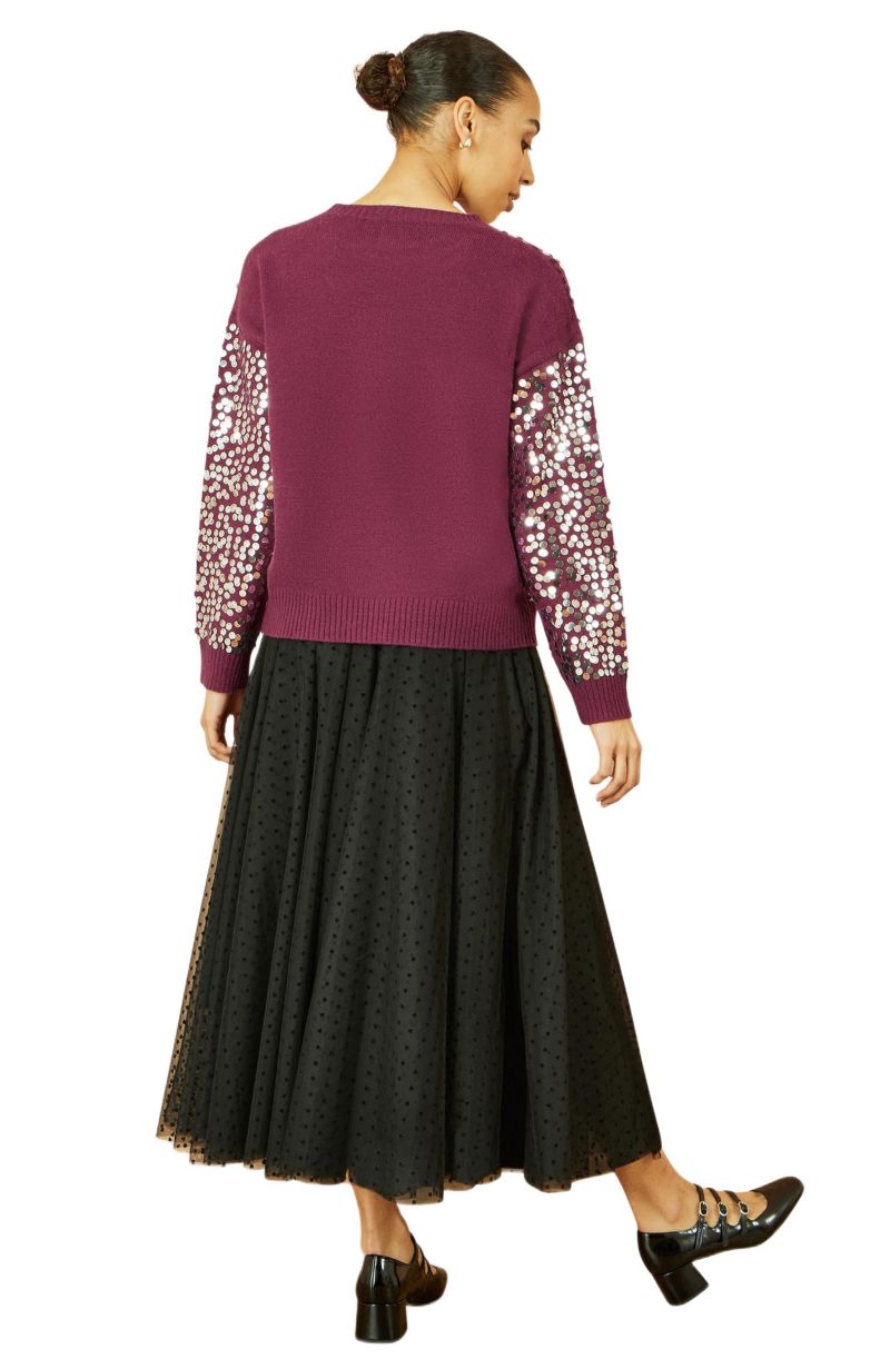Women's Sequin Relaxed Fit Sweater
