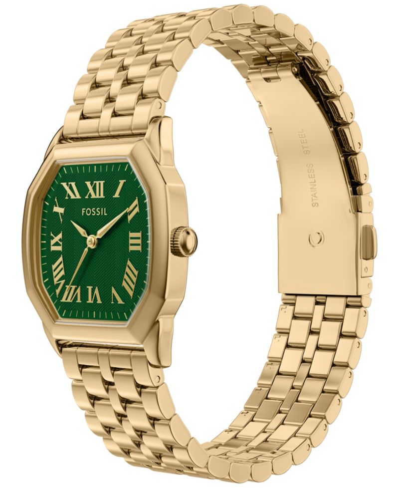 Women's Harlow Three-Hand Gold-Tone Stainless Steel Watch, 32mm