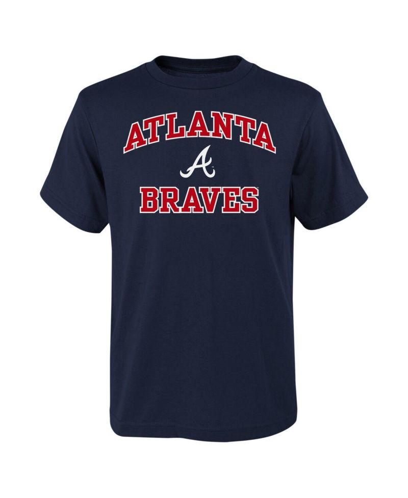 Big Boys Navy Atlanta Braves Heart and Soul T-shirt