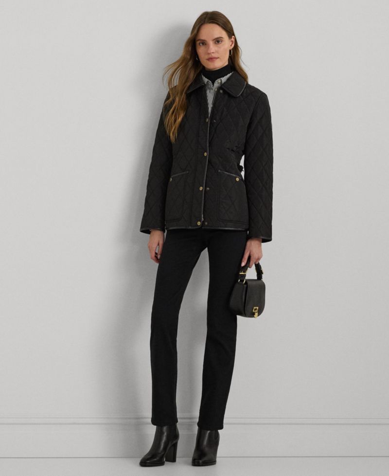Women's Quilted Velboa-Lined Coat
