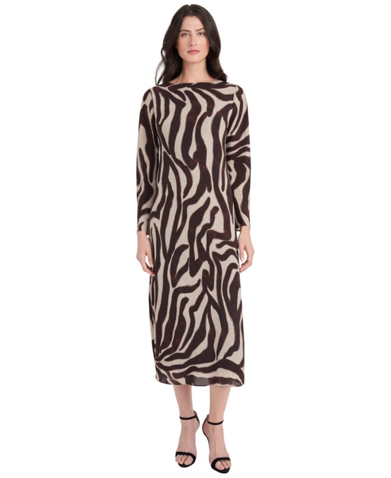 Women's Long-Sleeve Midi Dress