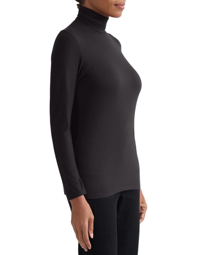 Women's Shirred Pullover Turtleneck Top