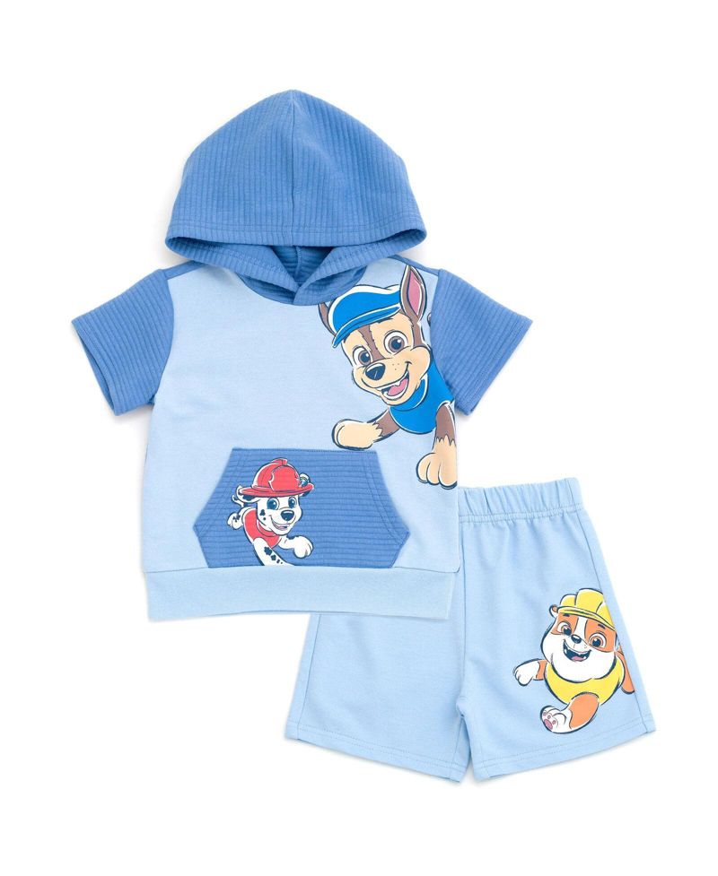 Baby Boys ( 0TO 3 to 24 M ) ' 2-Piece Hooded Tee and Shorts Set