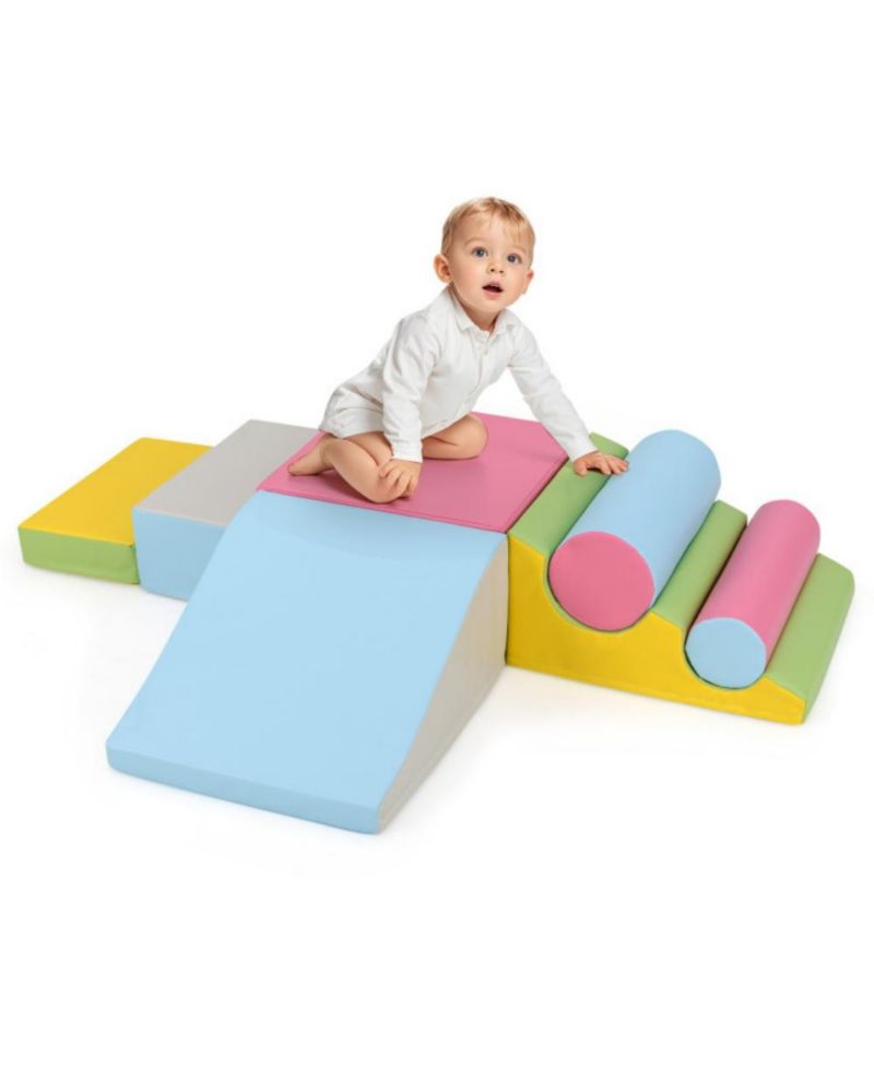 Soft Foam Climbing Block Set for Toddlers with Stackable Shapes