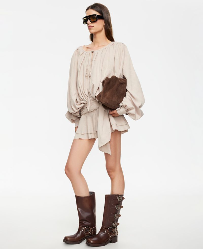Women's Long-Sleeve Crewneck Mini Dress