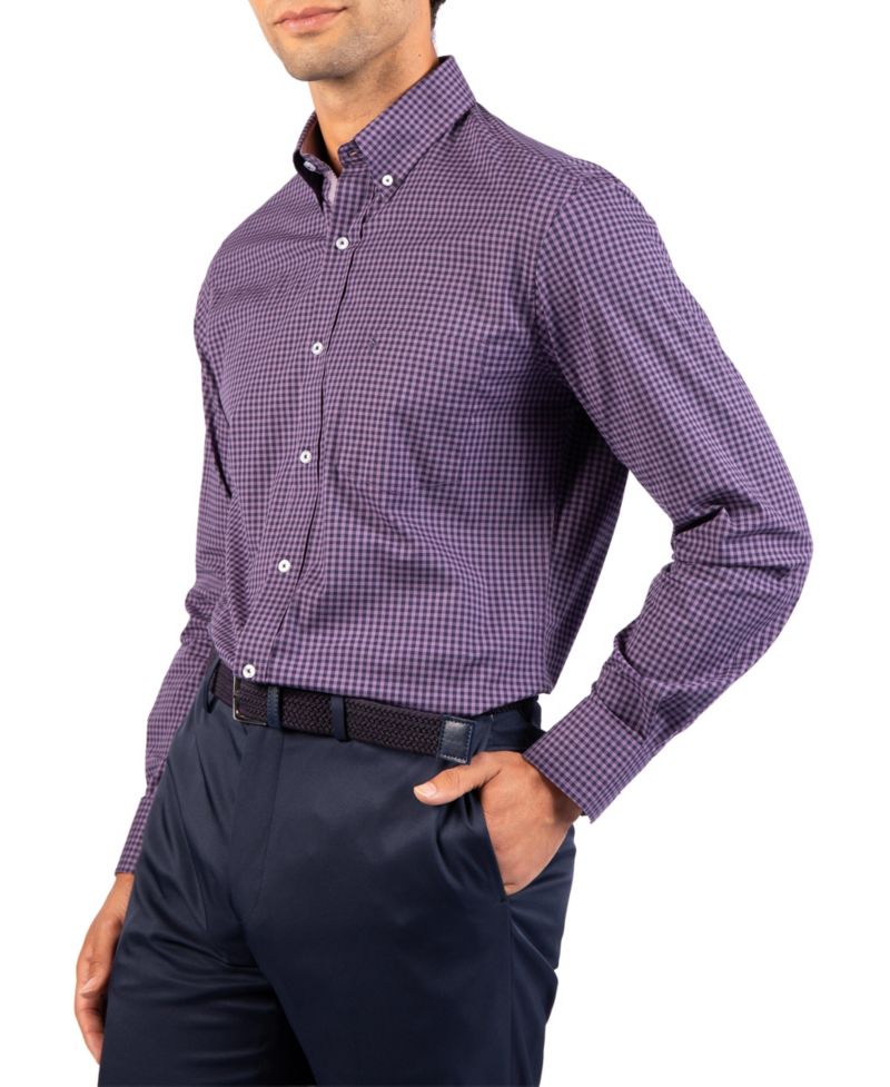 Men's Tonal Gingham Long Sleeve Shirt