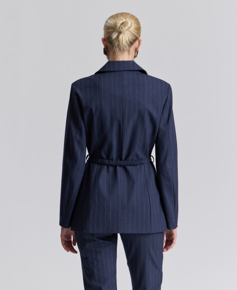 Women's Spread Collar Belted Blazer