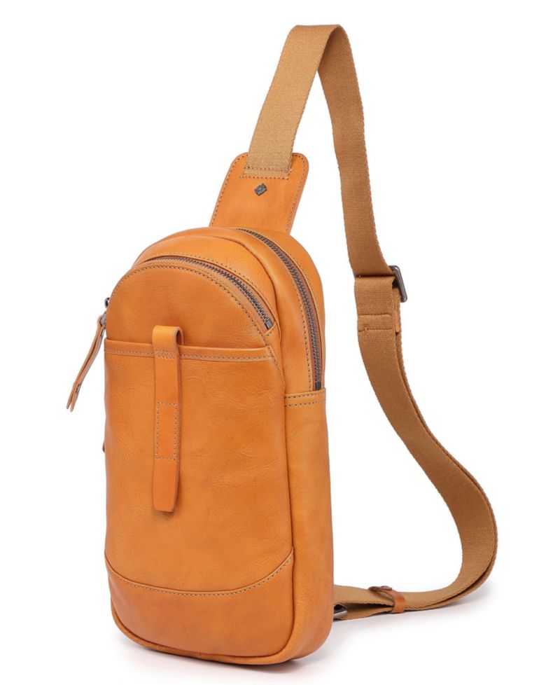 Sun-Wing Leather Sling Bag