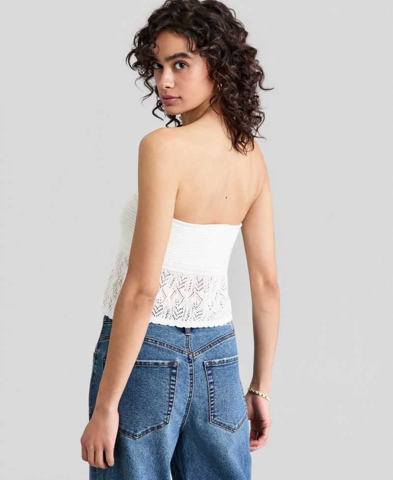Women's Strapless Sweater Tube Top