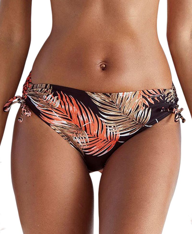 Women's Tropical Print Mid Rise Bikini Mid-Rise Swim Bottom