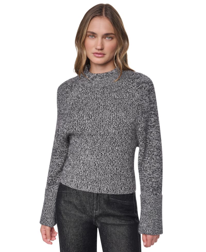 Women's Long-Sleeve Mock-Neck Raglan Sweater