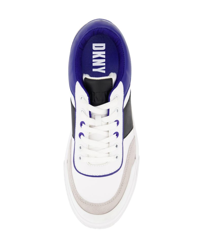 Men's Low Top Two Tone Branded Sole Lace Up Sneakers