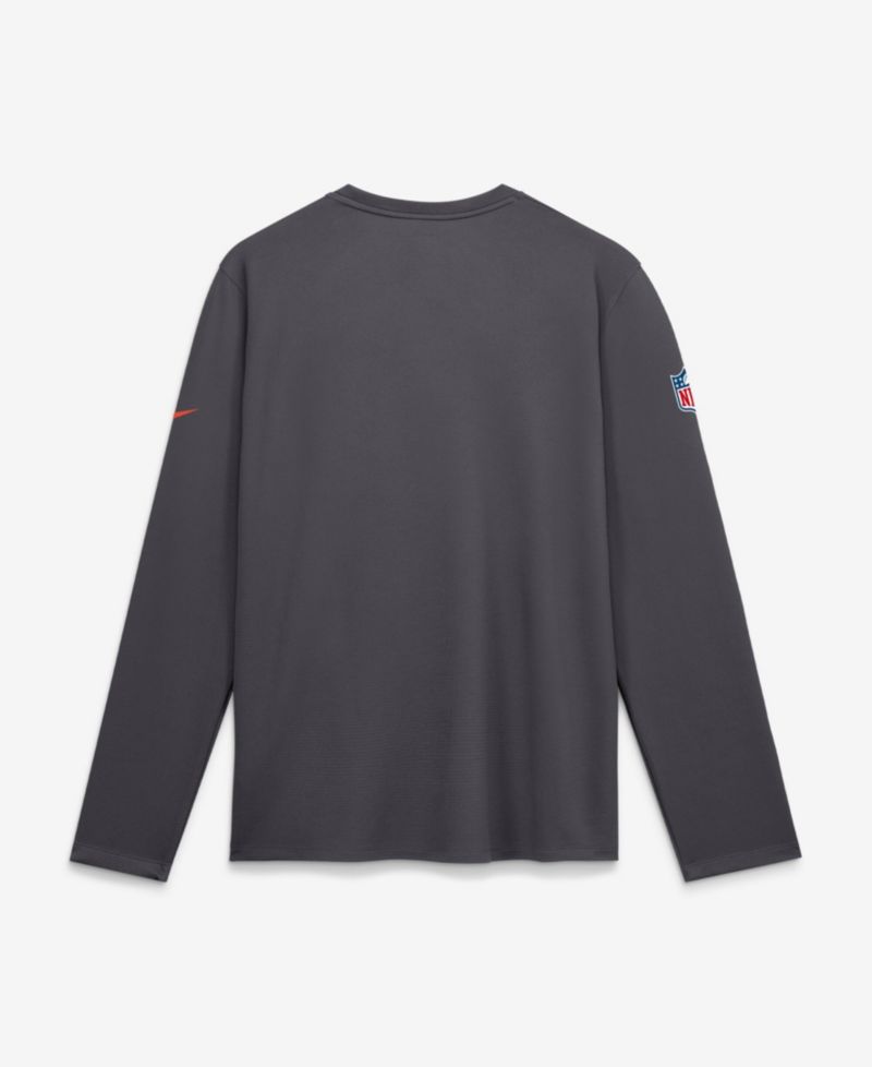 Men's Anthracite Cleveland Browns Sideline Coaches UV Dri-FIT Long Sleeve Shirt