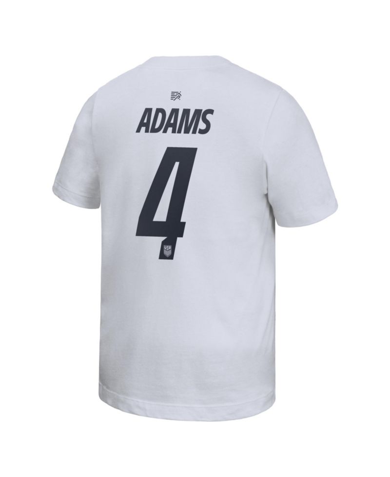 Big Boys and Girls Tyler Adams White USMNT Home Player Name & Number T-Shirt
