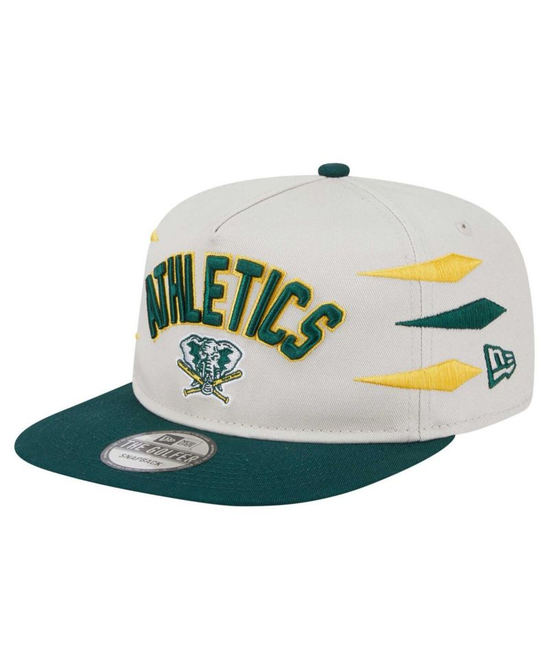 Men's Cream Athletics Iron Golfer Snapback Hat
