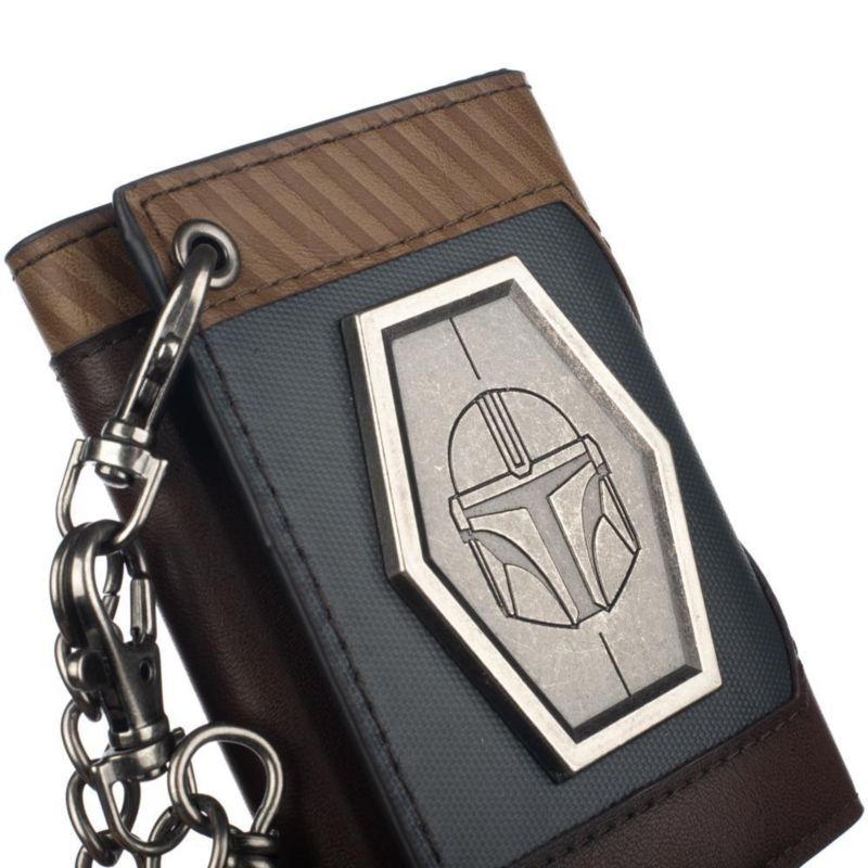 Men's Chain Wallet with Metal Shield
