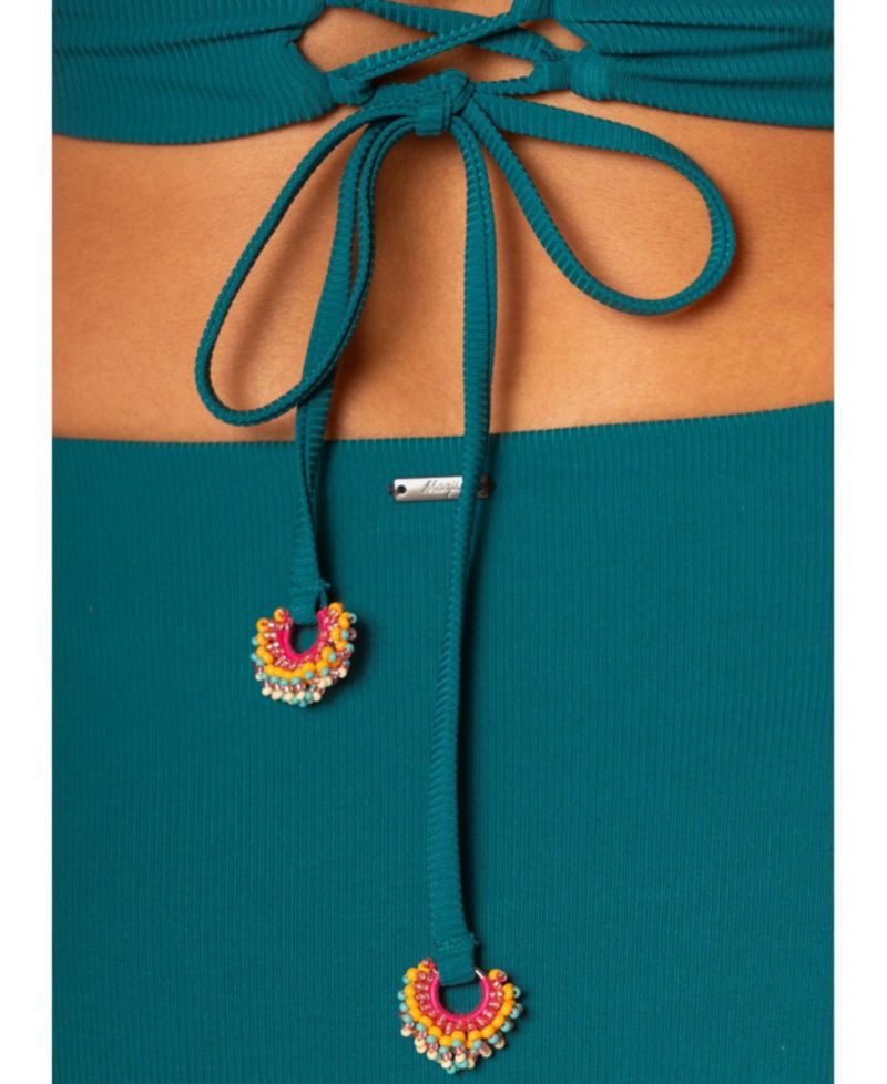 Women's Verdant Breeze Nomad Strapless Bandeau Reversible Bikini Top