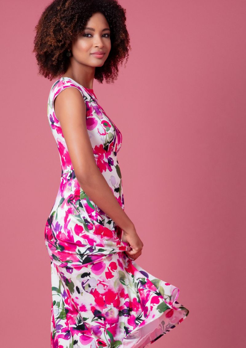 Women's Luna Boat Neck Sleeveless Midi Dress