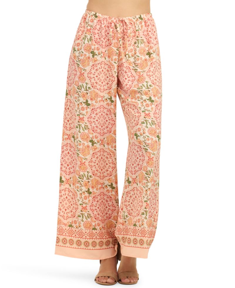 Juniors' Wide-Leg Pull-On Pants