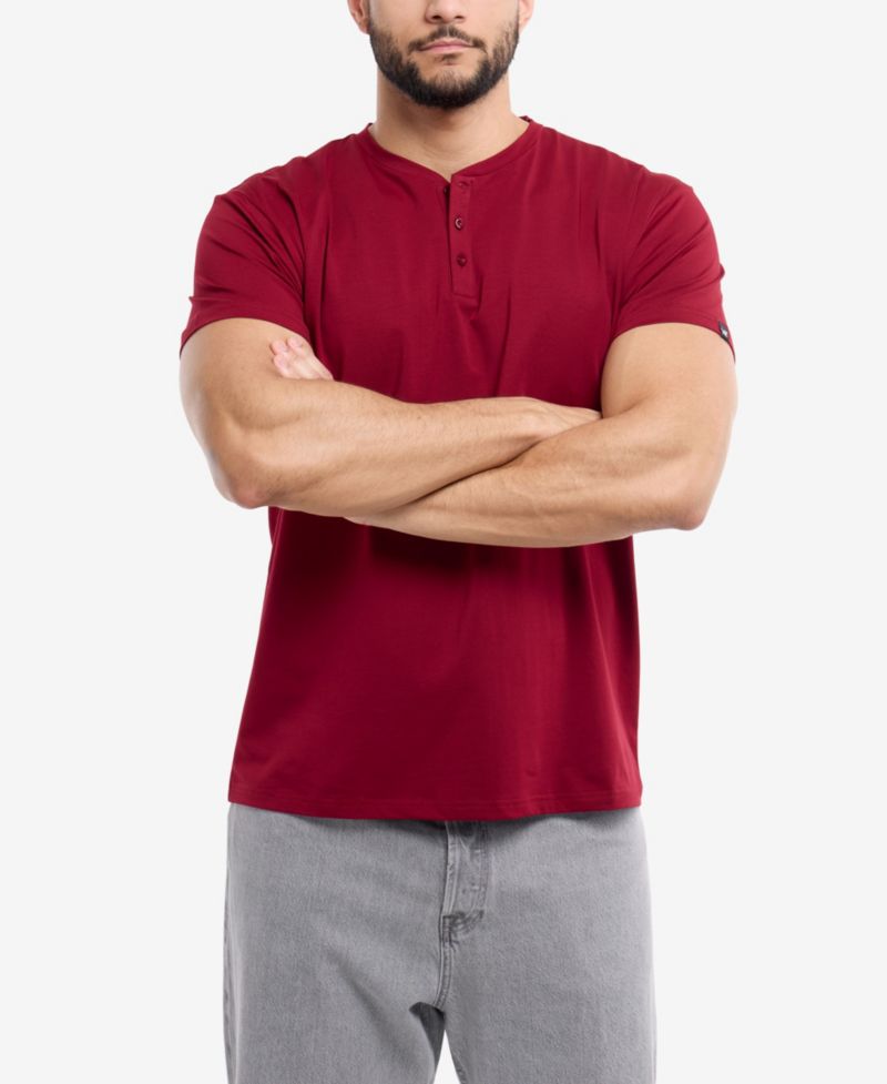 Big & Tall Basic Henley Neck Short Sleeve T-Shirt