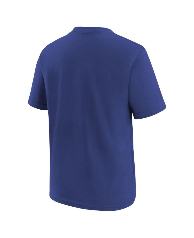 Big Boys and Girls Royal Texas Rangers Cooperstown Collection Team Logo T-Shirt