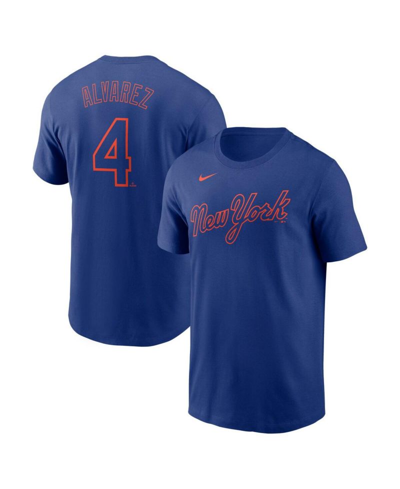 Men's Francisco Alvarez Royal New York Mets Fuse Name & Number T-Shirt