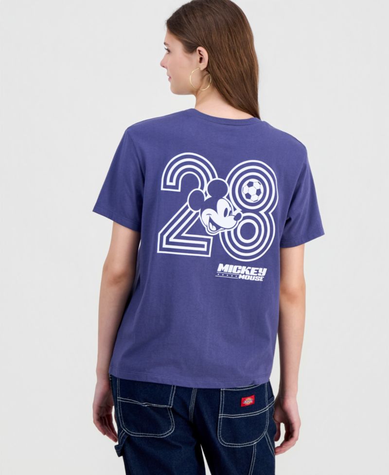 Juniors' Mickey Mouse Sporty Crewneck Tee