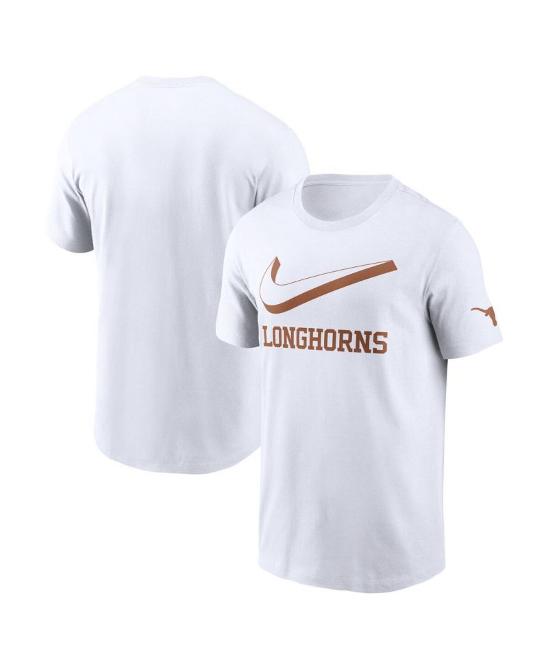 Men's White Texas Longhorns Primetime 2-Hit Swoosh T-Shirt