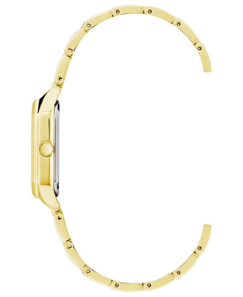 Women's Three Hand Quartz Gold-Tone Alloy Link Bracelet Watch, 24mm