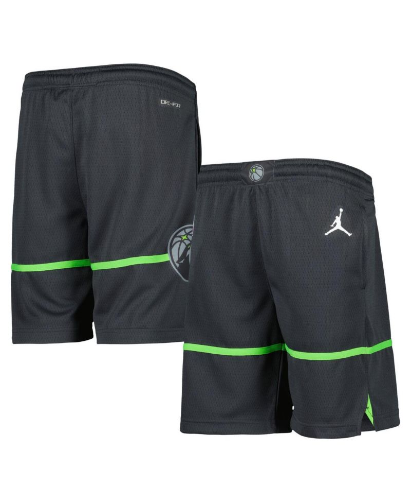 Big Boys and Girls Gray Minnesota Timberwolves Statement Edition Swingman Performance Shorts