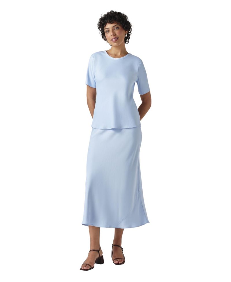 Women's Ria Short-Sleeve Satin Top