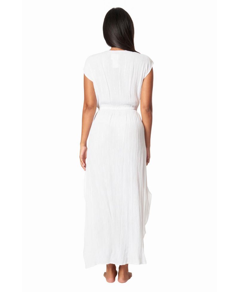Women's Eyelet High Low Cover Up